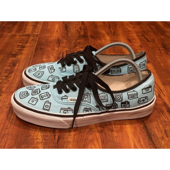 Vans 2013 Custom Culture Contest Light Blue Camera Sneakers Women’s 10.5 Men’s 9